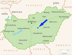 Hongarije kaart